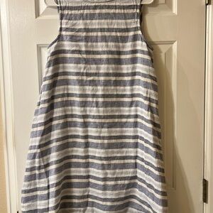 beachlunchlounge Blue and White Striped Casual Dress Ptp 18”